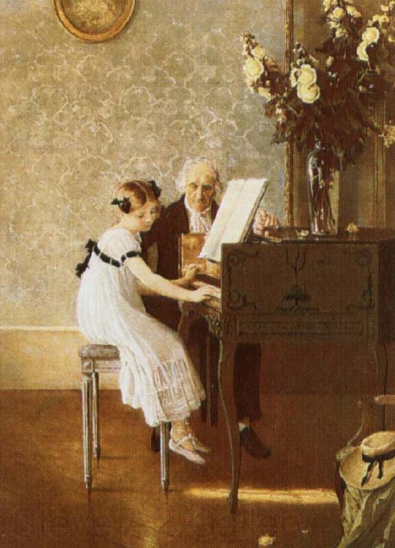 george bernard shaw Young lady to accept fees from her piano teacher Norge oil painting art